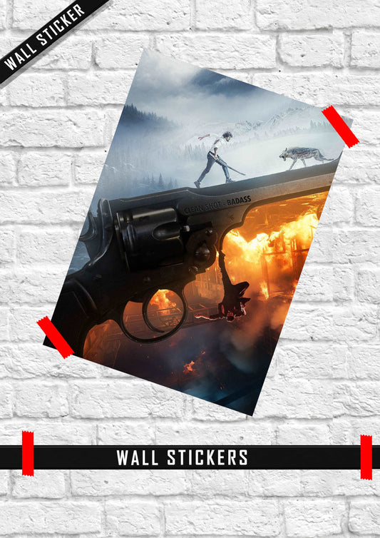Ice and Fire Leo Movie Wall Sticker