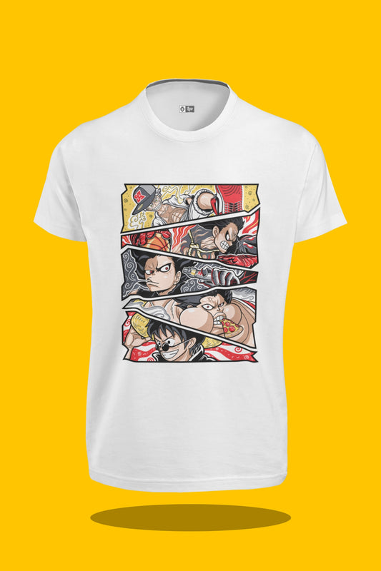 One Piece Luffy Gears T-Shirt (White)