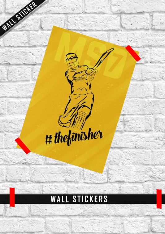 Buy Mahendra Singh Dhoni Finisher Style Wall Sticker 