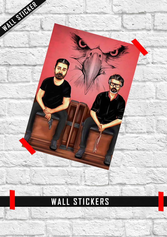 Rajini and Kamal Wall Sticker