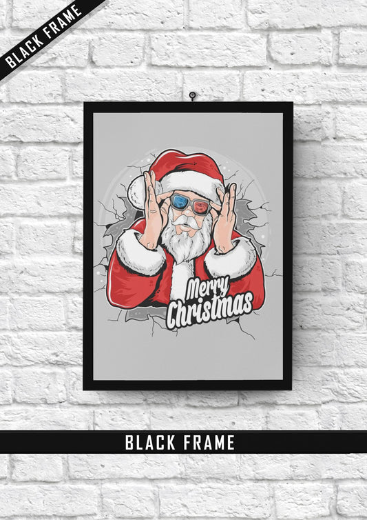 Santa Claus Merry Christmas Wall Poster