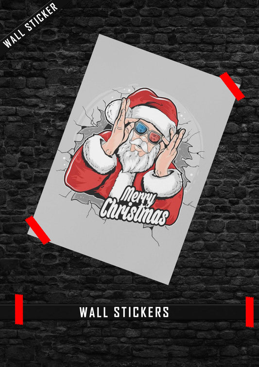 Santa Claus Merry Christmas Wall Sticker