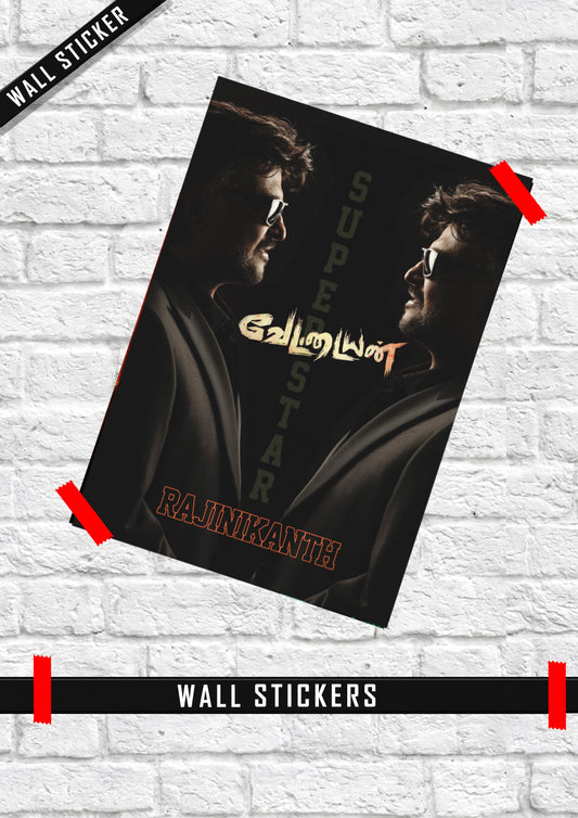 Superstar Rajinikanth Vettaiyan Movie Wall Sticker