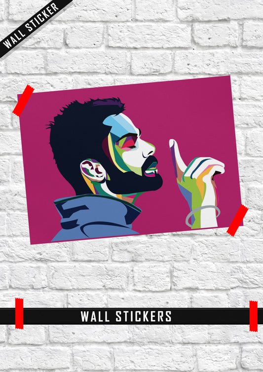 Virat Kohli signature pose Wall Sticker
